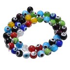 Millefiori Evil Eye Round Lampwork Glass Beads 6mm 124pcs 5