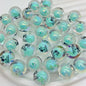 Plating Acrylic Beads 16mm Barbie Printed Colorful Mixed 50pcs 9