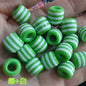 Striped Resin Beads 12mm Large Hole Multicolor Chunky 100pcs 23