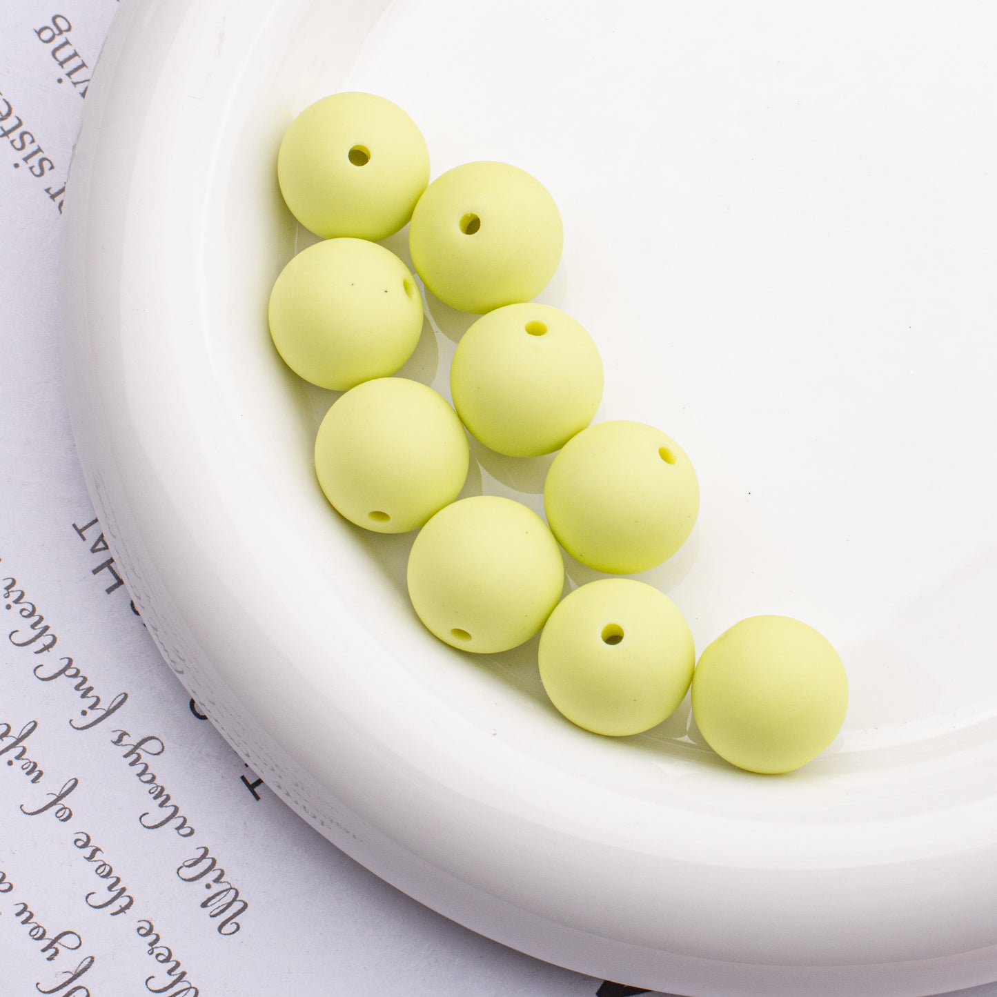 Rubberized Round Acrylic Beads 16mm Solid Color 20pcs 15