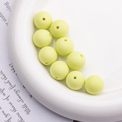 Rubberized Round Acrylic Beads 16mm Solid Color 20pcs 15