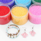 Transparent Frosted Seed Glass Beads 2mm with 1mm Hole 660pcs 2