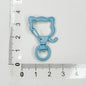 Zinc Alloy Puppy Head Keychain Clasps Spray Painted 35mm 20pcs 16
