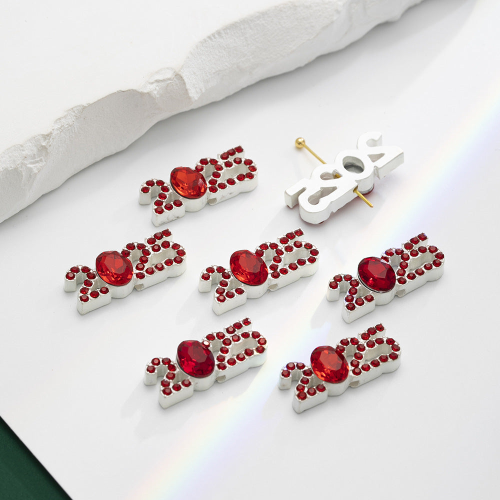 Plate Rhinestone Beads 23mm Alloy 2025 Embeded Mixed Colors 10pcs 8