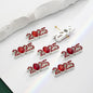 Plate Rhinestone Beads 23mm Alloy 2025 Embeded Mixed Colors 10pcs 8