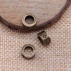 Alloy Star Spacer Beads 9mm Large Hole 100pcs 6