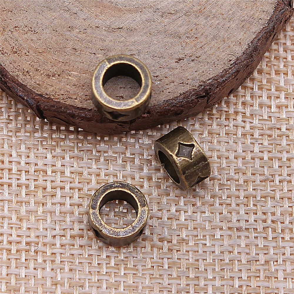Alloy Star Spacer Beads 9mm Large Hole 100pcs 6