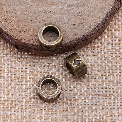 Alloy Star Spacer Beads 9mm Large Hole 100pcs 6