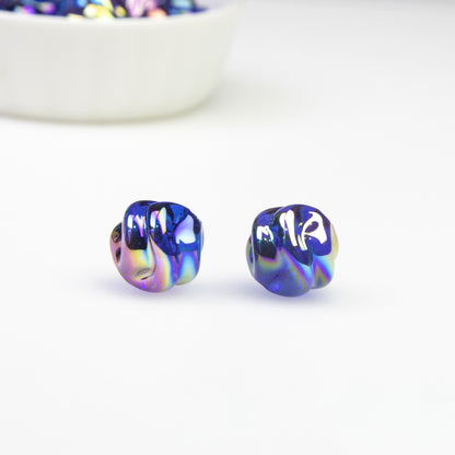 Transparent Twist Acrylic Beads 15mm 16mm Plated Assorted 20pcs 17