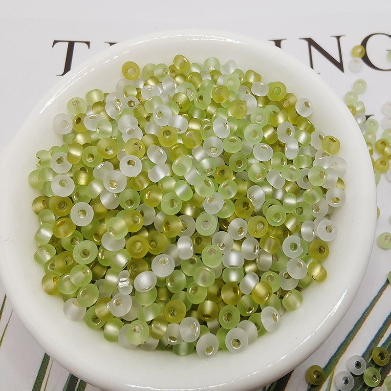 Frosted Seed Glass Beads 3mm Pastel Transparent Colors 300pcs 7