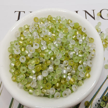 Frosted Seed Glass Beads 3mm Pastel Transparent Colors 300pcs 7