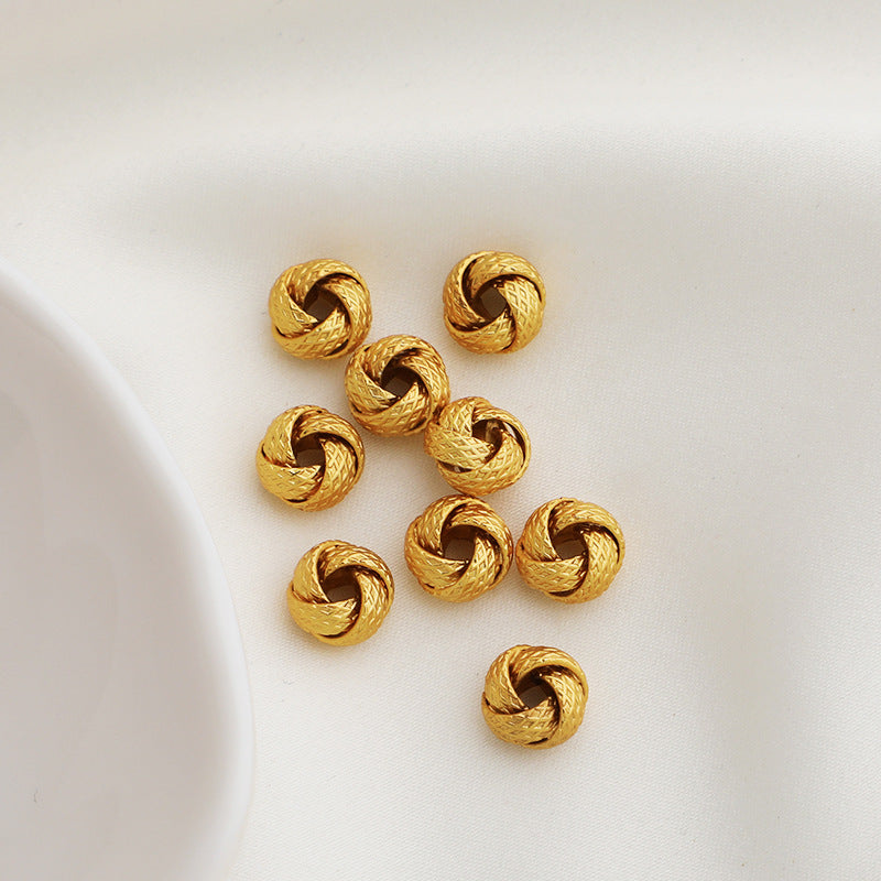 Brass Rope-Shaped Spacer Beads Coarse Texture 20pcs 3