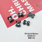 Bear and Double Heart Metal Beads 13mm Baking Painted Alloy 10pcs 15
