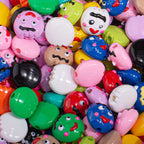 Hand Painted Emoji Acrylic Beads 15mm Colorful Funny 10pcs 4