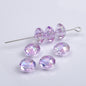 Acrylic Faceted Flat Spacer Beads 8mm Clear Plating 500pcs 9