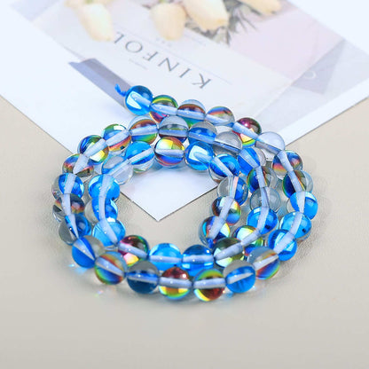 Mermaid Round Glass Beads 6mm Matte Pastel Jewel Tones 40pcs 29