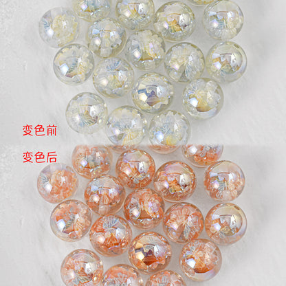 Shimmer Butterfly Inside Round Resin Beads 16mm Mixed Colors 20pcs 8