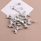 Silver Tone Irregular Shape CCB Plastic Beads 200pcs