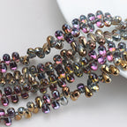 Crystal Teardrop Czech Glass Beads 6 9mm Iridescent Colors 100pcs 15