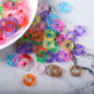 Acrylic Wavy Spacer Beads 16mm Multi Colored 100pcs 7