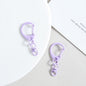 Zinc Alloy D Shaped Colorful Buckle Keychain Clasps 20pcs 38mm 15