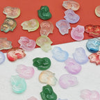 Czech Glass Beads Flower Double-Sided 13x18mm Pastel Jewel Colors 25pcs 4
