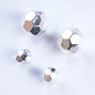 Plating Metal Faceted Acrylic Beads 10-16mm Earth Colors 100pcs 13