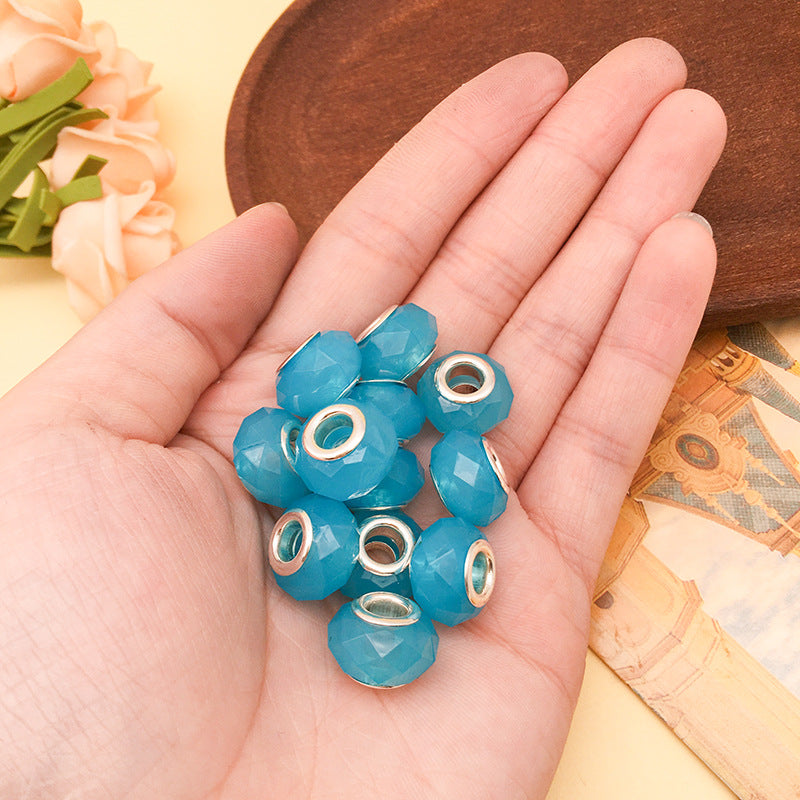 Blue Tone Resin Spacer Beads Mixed Shapes Multicolor 40pcs 14