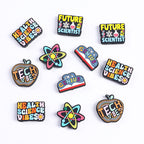 Silicone Focal Beads Science Tech Vibes Inspirational Letters 20pcs 2