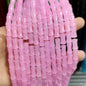 Transparent Bamboo Shape Glass Beads 6x12mm Glossy Finish 5 Strands 9