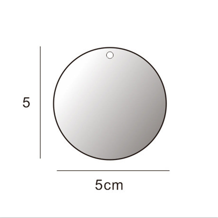 Acrylic Blank Circle Keychain Transparent Clear 2Pcs 3