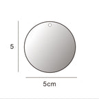 Acrylic Blank Circle Keychain Transparent Clear 2Pcs 3