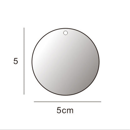 Acrylic Blank Circle Keychain Transparent Clear 2Pcs 3