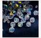 Electroplated Faceted Glass Beads 4-10mm Aurora AB Double-Sided Colors 7