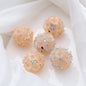 Floral Bubblegum Beads 20mm Glow In The Dark Matte Flower Ball 5pcs 10