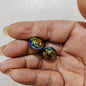 Plating Pumpkin Acrylic Beads 13x16mm Glossy Halloween Face 100pcs 9