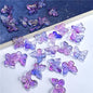 Czech Glass Beads Butterfly 11mm Translucent Purple Blue Pink 50pcs 14