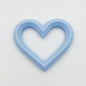Heart 80mm Silicone Beads Solid Colors Matte Finish 3pcs 5