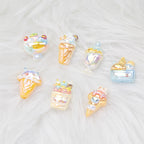 Ice Cream Dessert Resin Beads Glossy Iridescent Pastel 20pcs 2