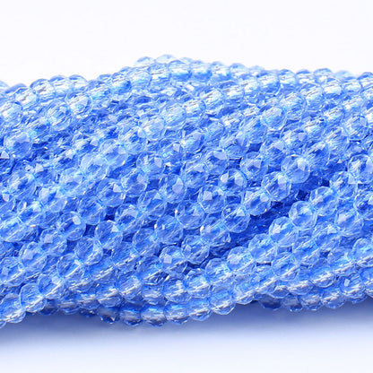 Transparent Disc Seed Glass Beads 2mm Glossy Blue Tones 360pcs 2 Strands 40