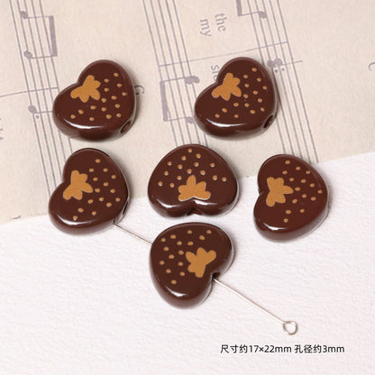 Leopard Pattern Geometric Shape Acrylic Beads Wild Animal Print 10pcs 6