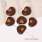 Leopard Pattern Geometric Shape Acrylic Beads Wild Animal Print 10pcs 6