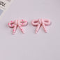 Hand Painted Bow Acrylic Beads 27mm Polka Dot Design 10pcs 3