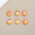 Plating Sanri Waffle Biscuit Resin Beads 13mm Glossy Gold 20pcs 3