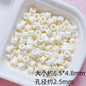 Solid Color Cylindrical Pony Beads Acrylic 6mm 50pcs 8
