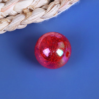 Transparent Bubblegum Beads 20mm Crackle Chunky Acrylic 10pcs 15