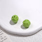 Painted Round Acrylic Beads 11mm Baked Glossy 50pcs 16