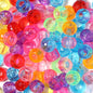 Multicolor Pony Beads Acrylic 9mm Smooth Finish 100pcs 13
