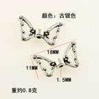 Angel Wings Metal Beads Antique Silver Tone 20pcs 5