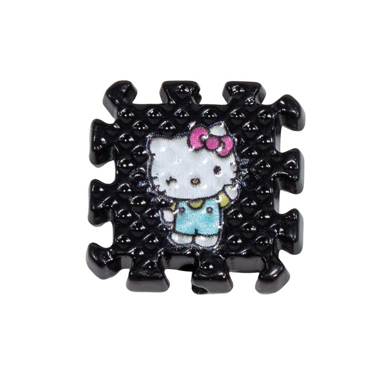 Hello KT Puzzle Acrylic Square Beads 18mm Colorful 10pcs 9